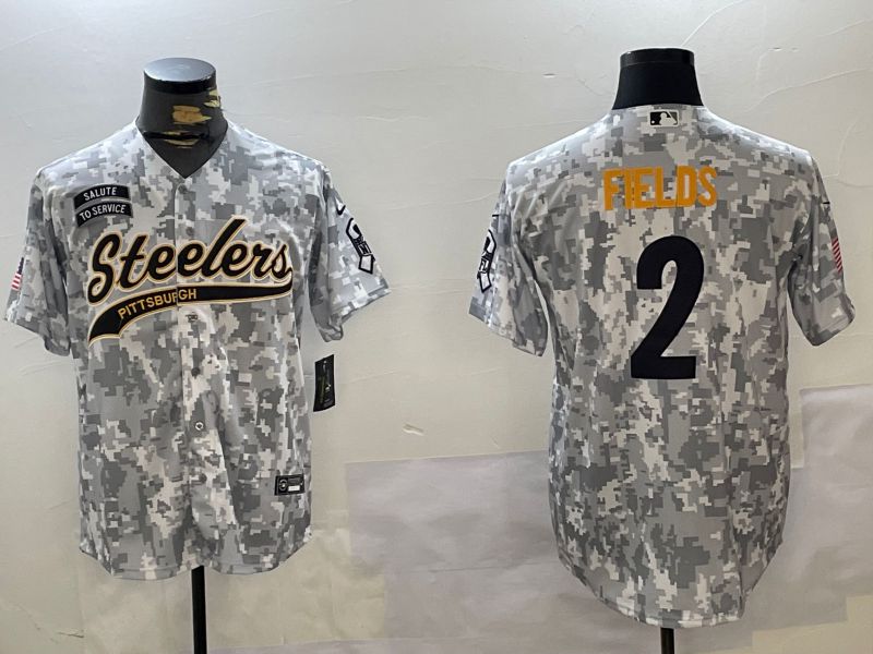 Men Pittsburgh Steelers #2 Fields Nike Arctic Camo 2024 Salute to Service Limited NFL Jersey style 2->pittsburgh steelers->NFL Jersey